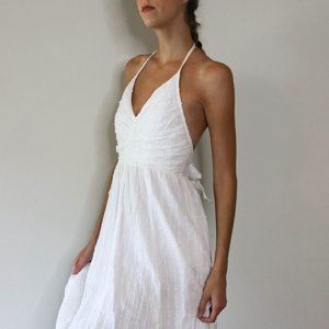 Free People White Halter Midi Dress - Small